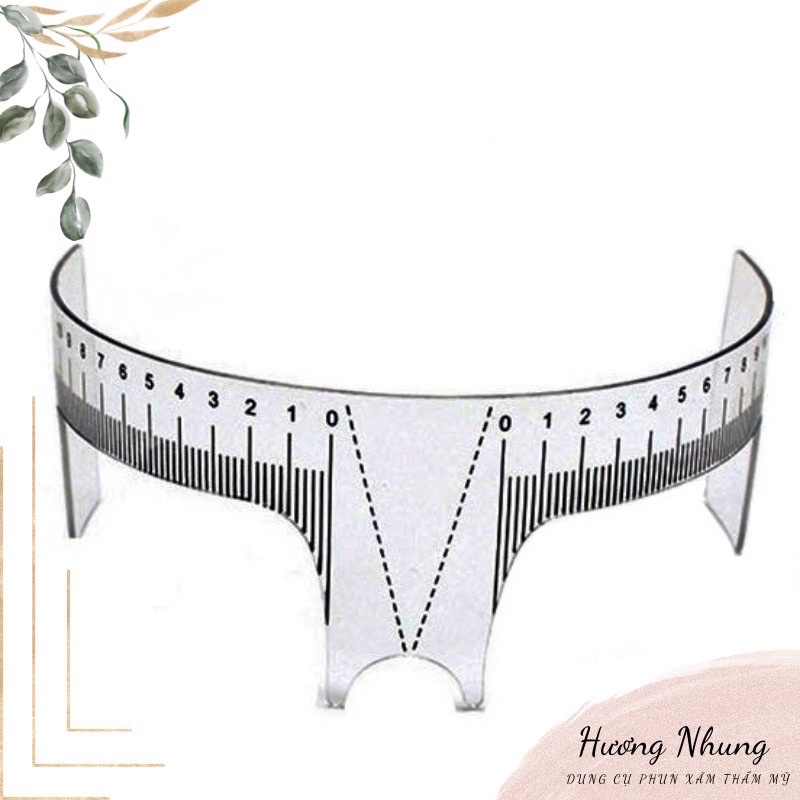 Thước nhựa cong chữ M dùng trong phun xăm, spa