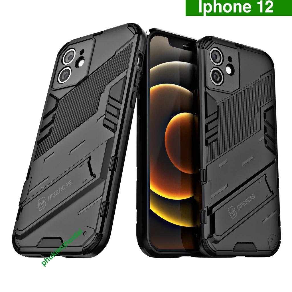 Ốp lưng Iron Man Ver 2 Iphone 12 chống sốc chống va đập mạnh giá đỡ chân đế xem phim