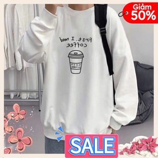 Áo sweater cofee nam nữ form rộng , áo hoodie cofee cute unisex giá sốc