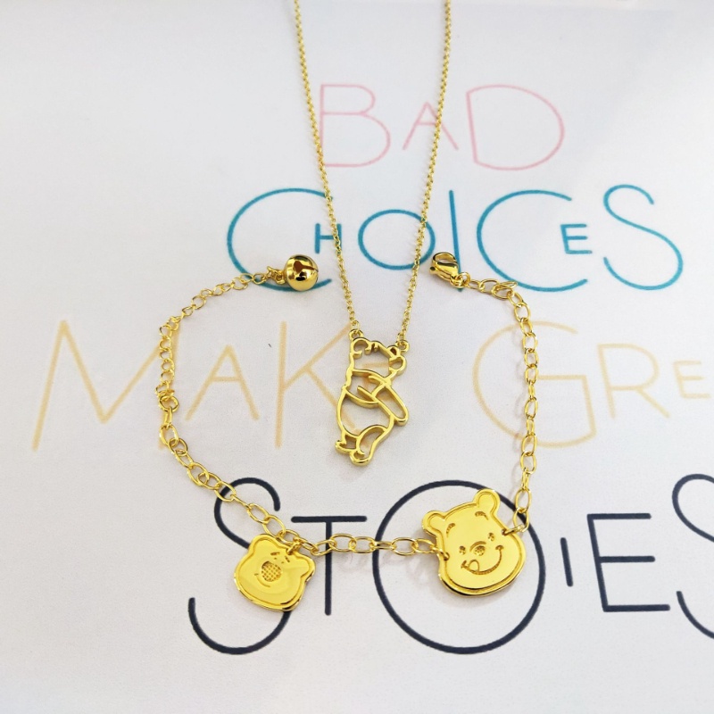 Vòng cổ thời trang Sợi dây chuyền gấu nhỏ đáng yêu Vinnie vòng cổ Hàn Quốc vòng cổ nữ