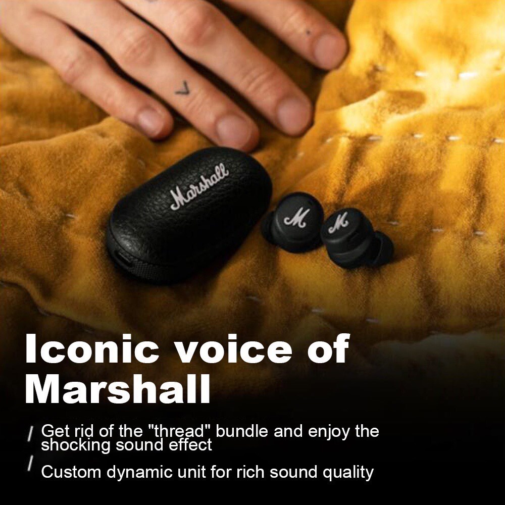 Tai nghe nhét tai không dây bluetooth Marshall Mode II TWS tích hợp micro chơi game thể thao