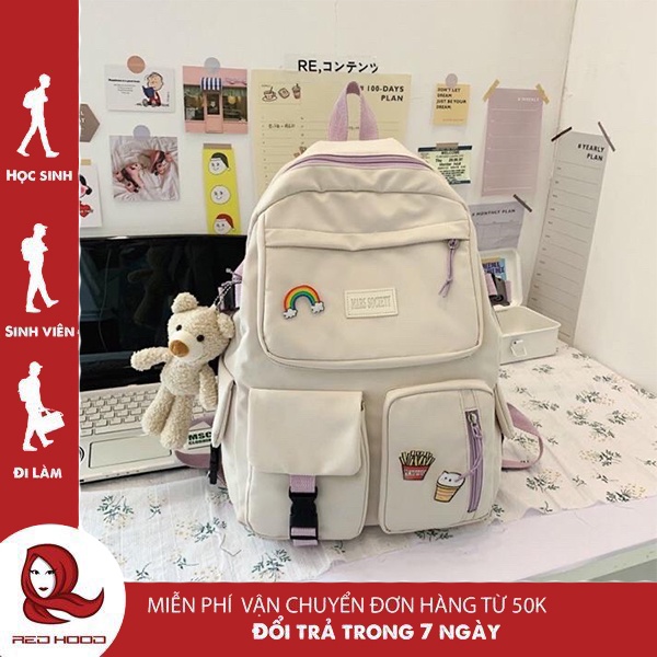 Balo ulzzang chống nước thời trang nữ đi học đi chơi dễ thương cute chống nước