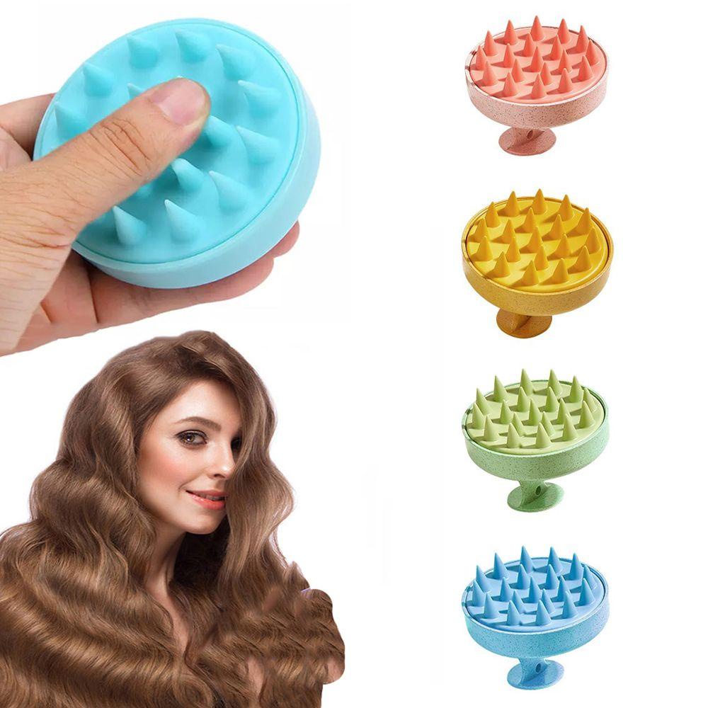 Bàn Chải Tắm Massage Da Đầu Bằng Silicone Cho Nữ