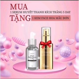 Mua một sê rum huyết thanh kích trắng 5day tặng một kem face hoa mẫu đơn