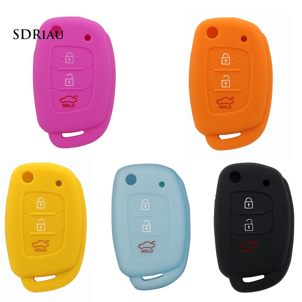 Vỏ silicone 3 nút bảo vệ chìa khóa xe ô tô Hyundai
