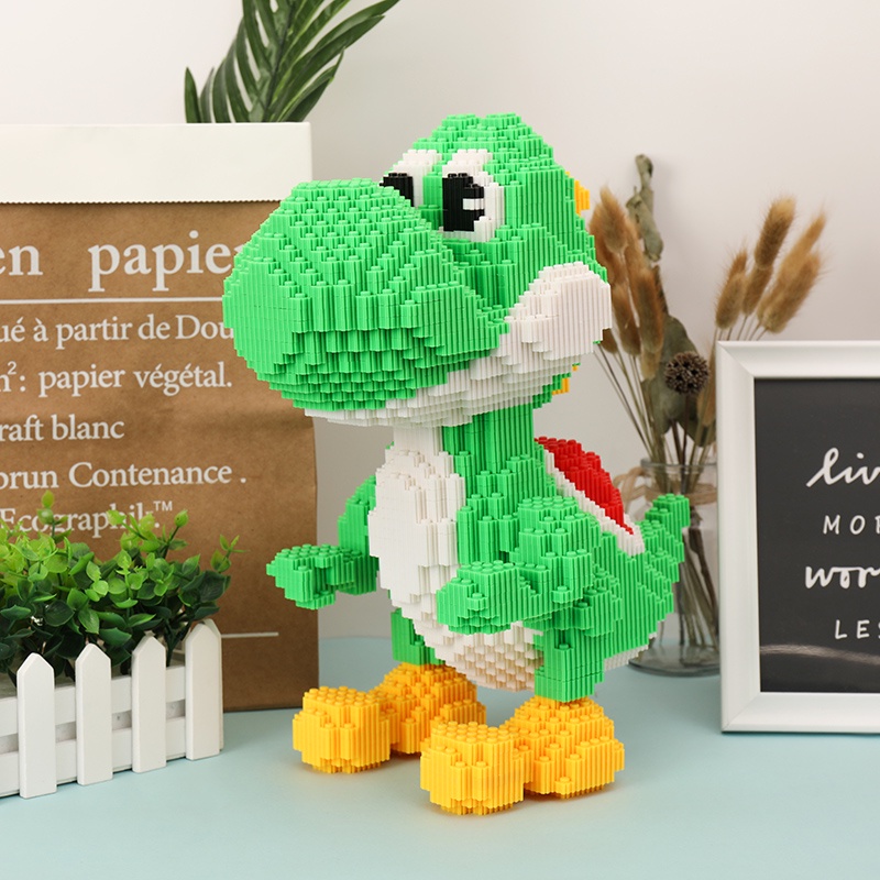 (33cm ) mô hình lắp ráp 3d Khủng long mario dễ thương quà tặng sinh nhật trẻ em, quà tặng bạn trai bạn gái 10xtimes