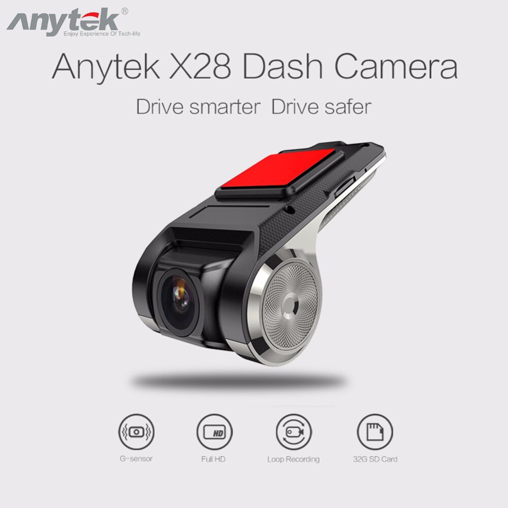 Camera hành trình Anytek X28 Xe ĐẦU GHI HÌNH Camera Ghi Wifi ADAS cảm biến Dash Cam SIÊU NHỎ FHD 1080 P