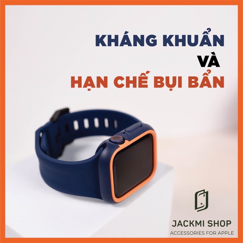 [COMBO 2 MÓN CHÍNH HÃNG] DÂY SILICON SCOUT UAG CHO APPLE WATCH + ỐP VIỀN CHỐNG SỐC RHINOSHIELD CHO APPLE WATCH