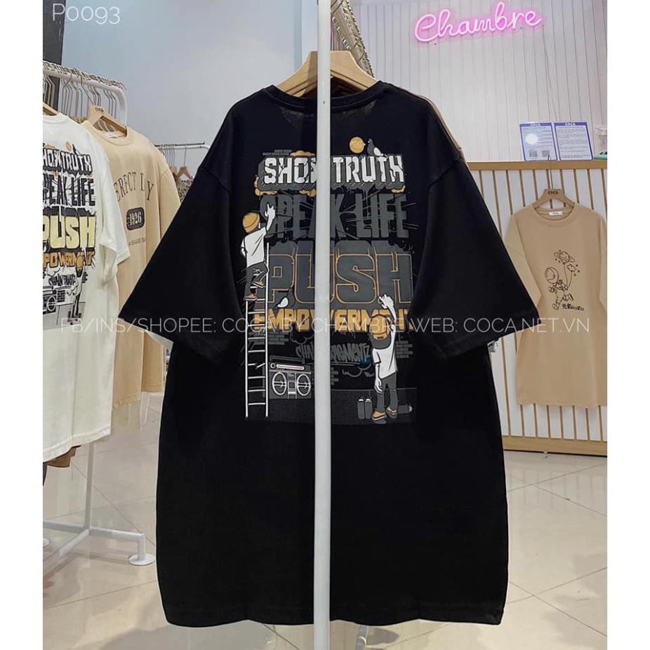 [XẢ KHO] Áo Thun Tay Lỡ Unisex Show Trush Form Rộng, Vải Dày(Ảnh Thật, Có Sẵn)