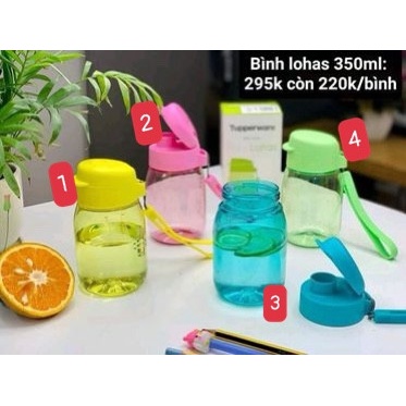 BÌNH NƯỚC TUPPERWARE MINI LOHAS 350ml