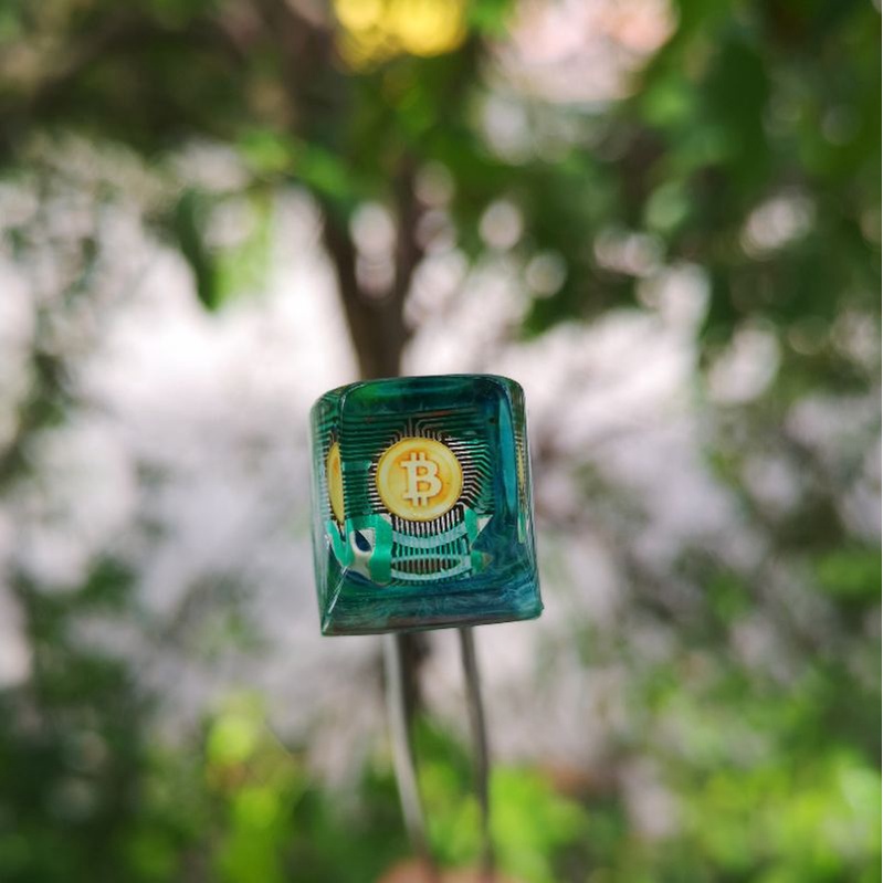 Bitcoin keycap resin phím bấm bàn phím gaming máy tính quà tặng trang trí sinh nhật