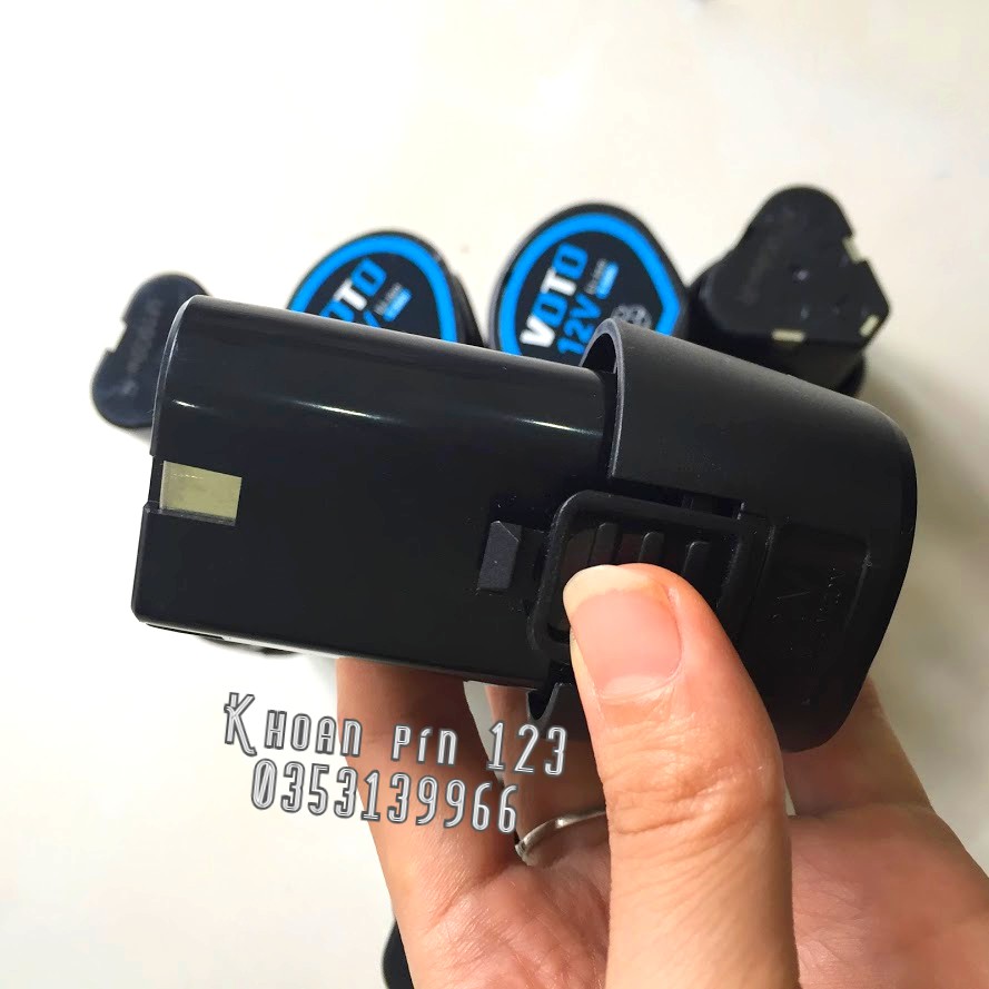 Combo Pin và Sạc cắm Voto 12v dùng cho máy khoan pin