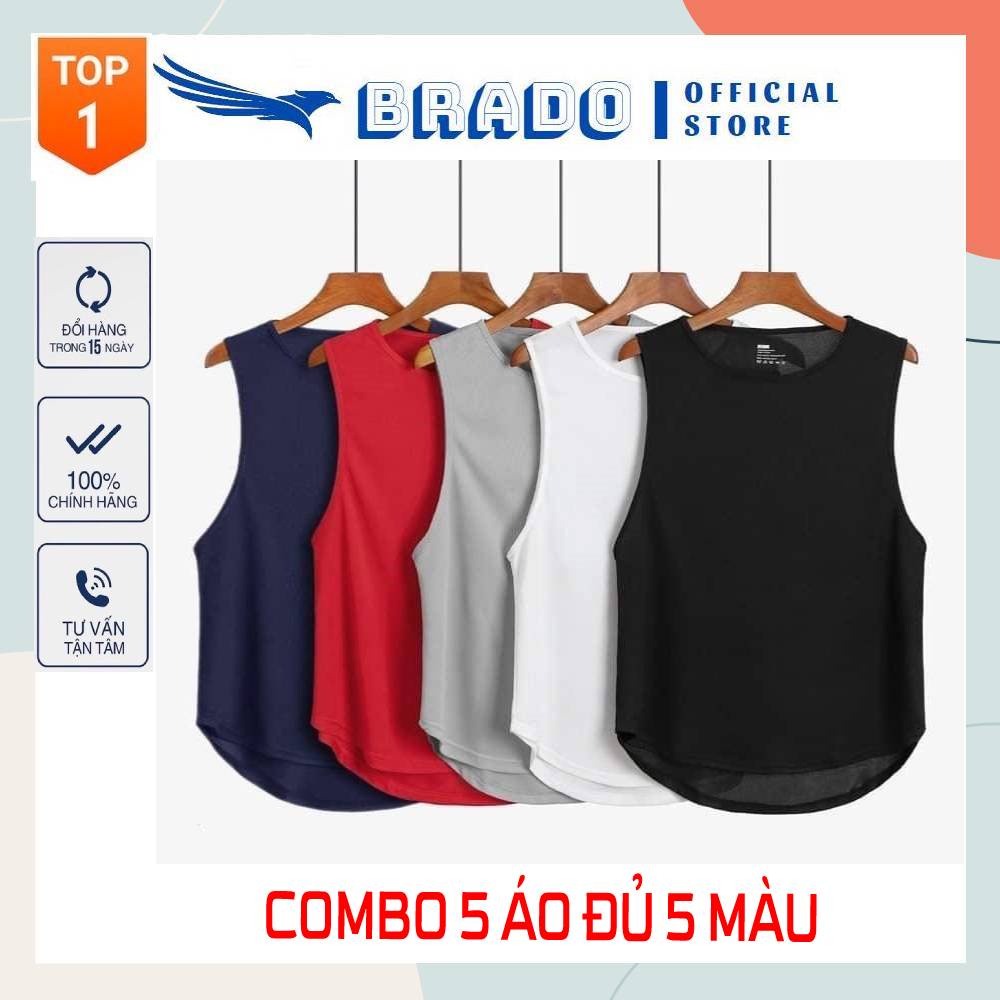 [𝐂𝐎𝐌𝐁𝐎 𝟑-𝟓] Áo ba lỗ sát nách nam, áo ba lỗ tanktop nam dáng Thể Thao, Siêu Mát