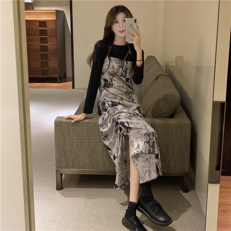 Đầm Dây Rút Hở Lưng Phong Cách Cổ Điển Thiết Kế Mới Size s 2022 Cho Nữ