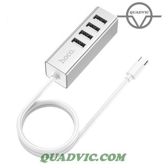Bộ chia cổng Type C ra Hub 4 cổng USB 2.0 tương thích Windows, Mac OS, Linux, Android QUADVIC.COM