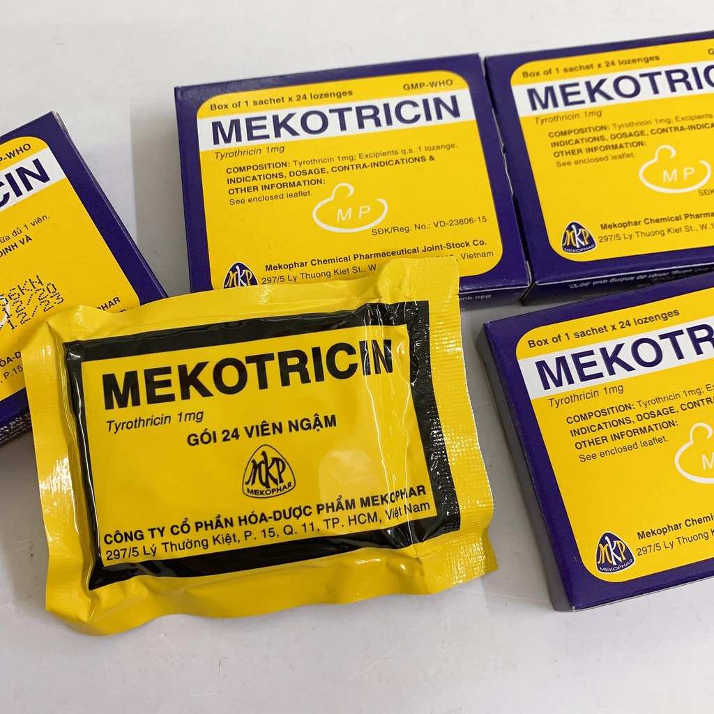 VIÊN NGẬM MEKOTRICIN - hộp 24 viên