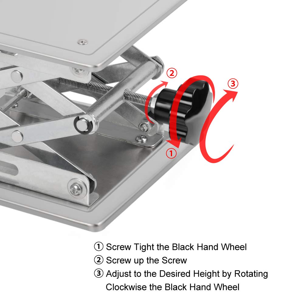 Bàn nâng hạ mini điều chỉnh chiều cao cho phòng thí nghiệm 200x200 mm