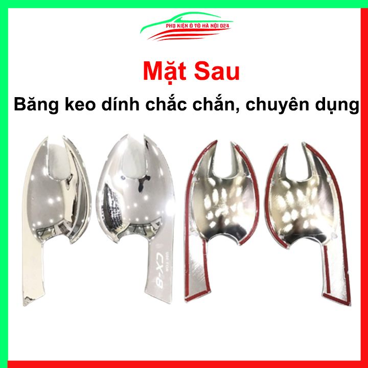 Ốp tay hõm mạ crom Mazda CX8 2018-2023 sáng bóng chống trầy bảo vệ cửa xe ô tô