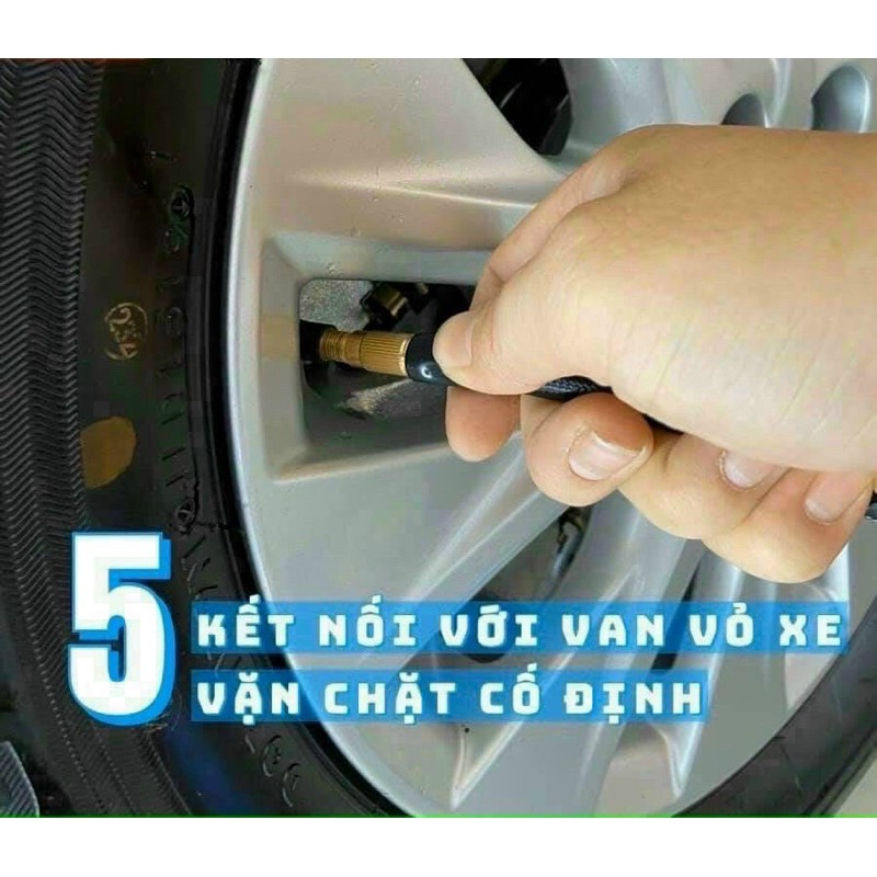 Bơm Lốp Ô Tô Tự Ngắt Chính Hãng Toyota đầu sạc 12V có Đèn Siêu Sáng | BigBuy360 - bigbuy360.vn