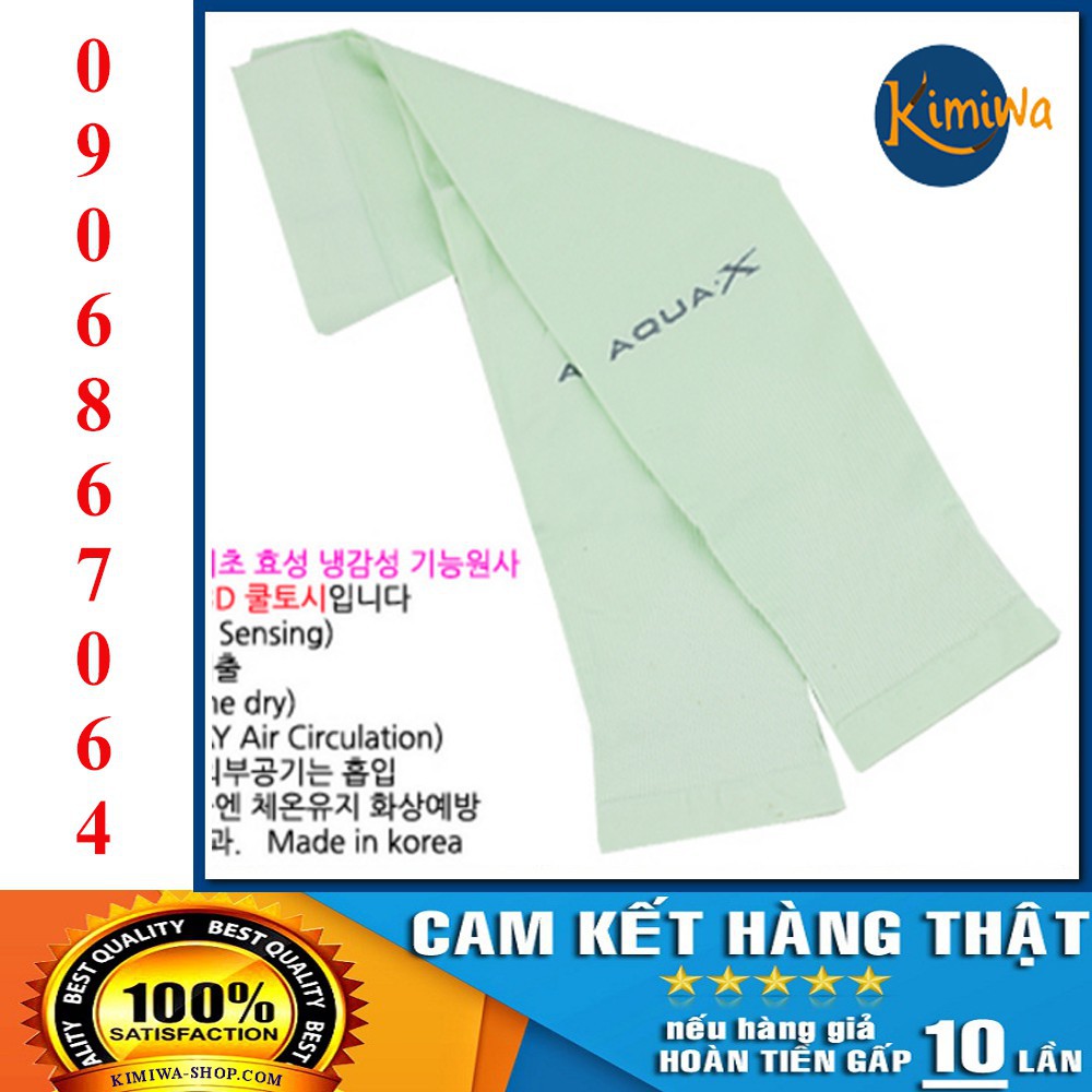 [Cam kết Korea 100% ] Ống Tay Chống Nắng AquaX Chính Hãng Dùng Cho Thể Thao Du Lịch - Màu Xanh Bơ Nhạt