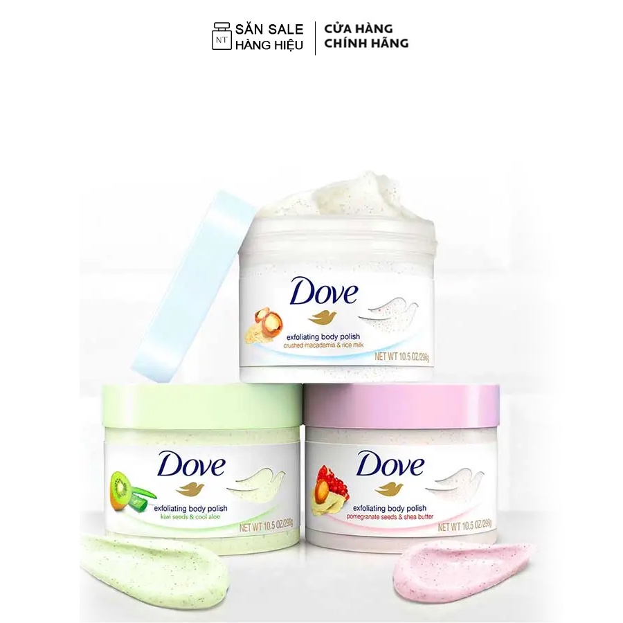 Set tẩy da chết Dove 3 hủ chính hãng - 50gr