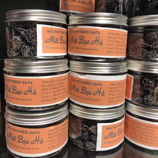 Mứt hộp- đào- dâu tay- bạc hà- xi muội- mận