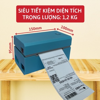 Máy in nhiệt Q300 in đơn hàng, tem mã vạch, hóa đơn, dùng giấy in nhiệt tự dính, BH 12th, tặng kèm 250 tờ giấy in 76*130