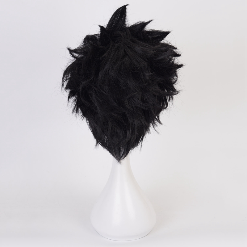 flowersqueen Haikyuu!! Kuroo Tetsuro Short Black Wig Anime Hair Cosplay Wig Party Wig Black Short Hair