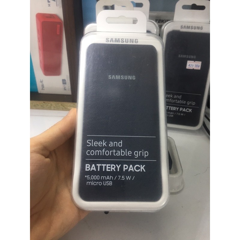 [Mã ELFLASH5 giảm 20K đơn 50K] Pin sạc dự phòng samsung battery pack 5000 mAh 7.5W micro usb - Hàng chính hãng