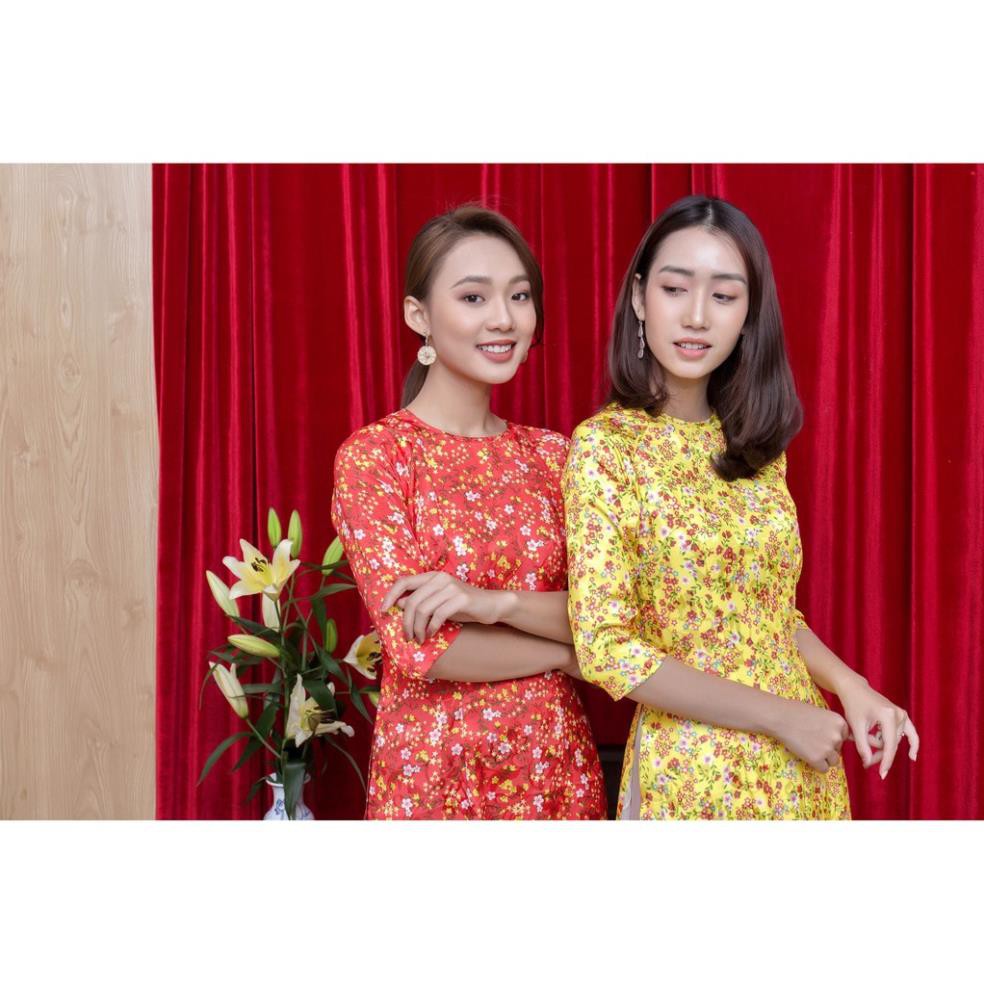 Áo Dài Nữ, Áo Dài Hoa Nhí May Sẳn Chất Gấm Cao Cấp, Hàng Thiết Kế, Form Dáng Chuẩn Giúp Tôn Lên Vẻ Đẹp Của Phái Đẹp. | BigBuy360 - bigbuy360.vn