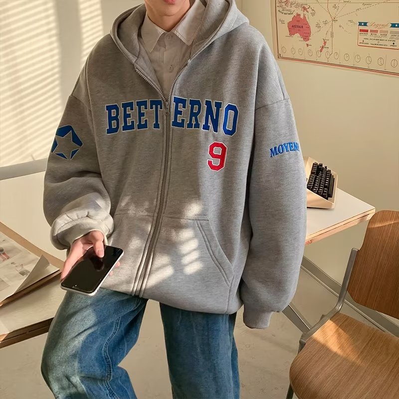 Áo Hoodie Nam Áo Khoác Có Mũ Trùm In Chữ Thời Trang Hàn Quốc Dành Cho unisex áo khoác hoodie hoodie nữ form rộng