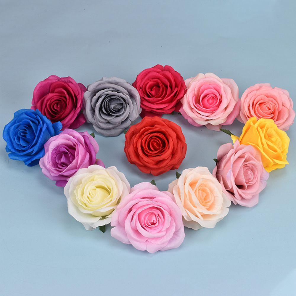 Bó Hoa Hồng Giả Đầu To 10cm Dùng Trang Trí Tiệc