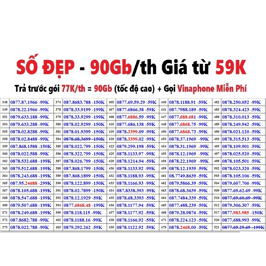 [Miễn phí tháng đầu], SIM 4G ITEL, Sim 90G/th tốc độ cao 4G mạng VINAPHONE, Gọi VINAPHONE miễn phí.