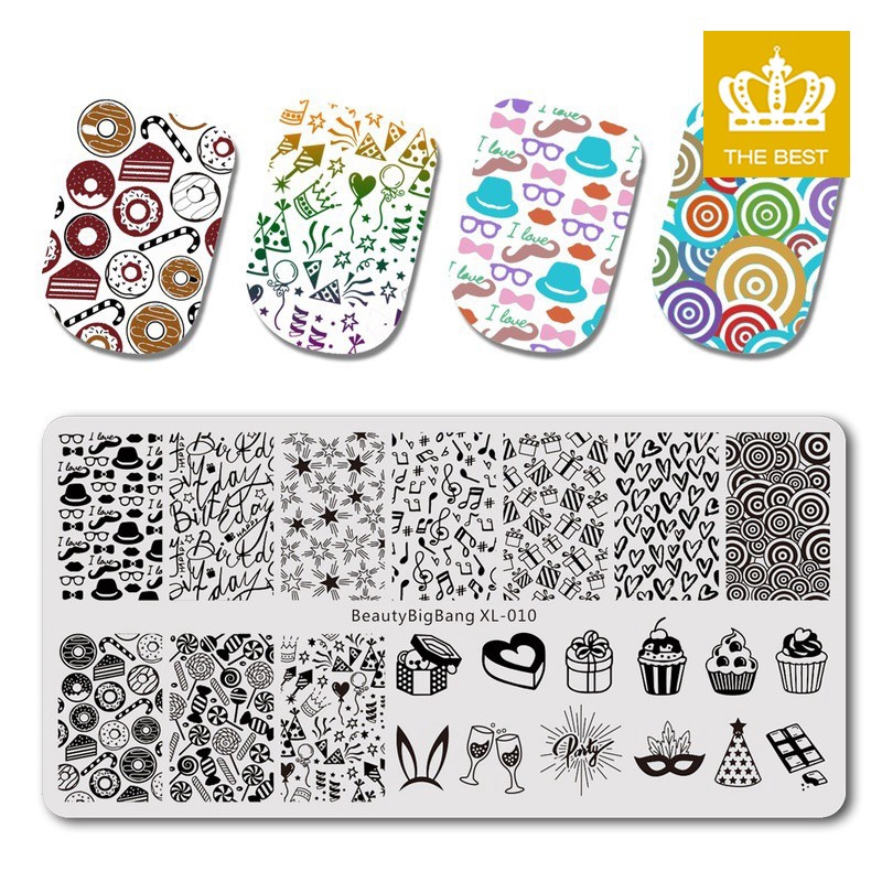 [Hàng mới về] BeautyBigBang Tấm bảng tem in hình nghệ thuật trang trí cho móng tay
