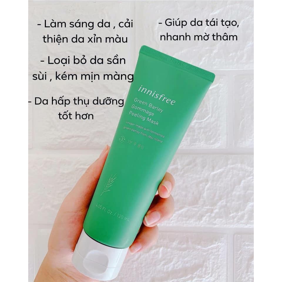 Tẩy Da Chết Innis free Green Barley Gommage Peeling Mask 120ml