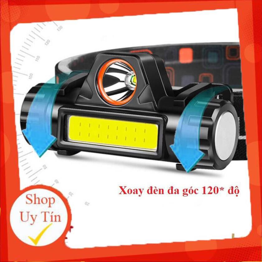 [Thanh Lý] Đèn Đội Đầu Mini Siêu Sáng, Đèn Pin Đội Đầu Mini Siêu Sáng 3in1 siêu tiết kiệm