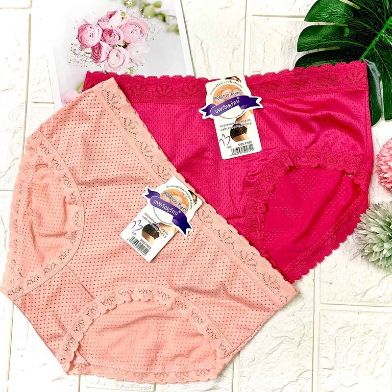 [ HÀNG THANH LÝ ] Quần lót Thái Lan thông hơi viền ren cao cấp size 40-65kg - Quần chip nữ 6201 | BigBuy360 - bigbuy360.vn