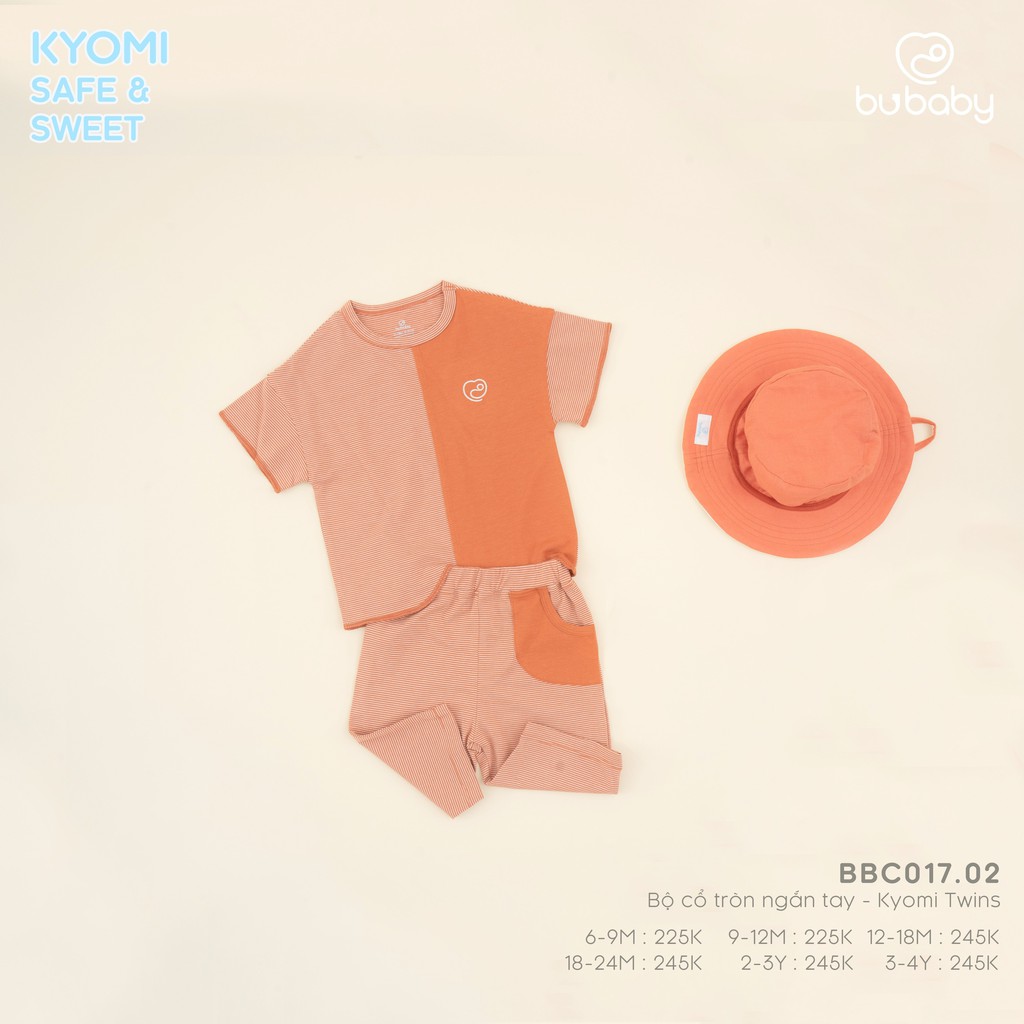 Bubaby - Bộ cổ tròn ngắn tay Kyomi Twins 6m - 4Y