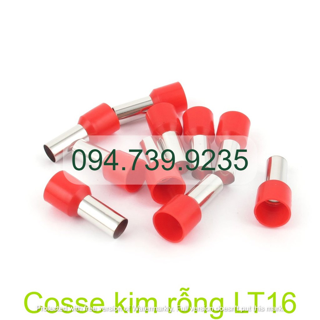 Cos LT16 (50 cái/gói/màu) - Đầu Cốt 16 dùng cho dây 16mm - Cosse kim rỗng cho dây 16mm