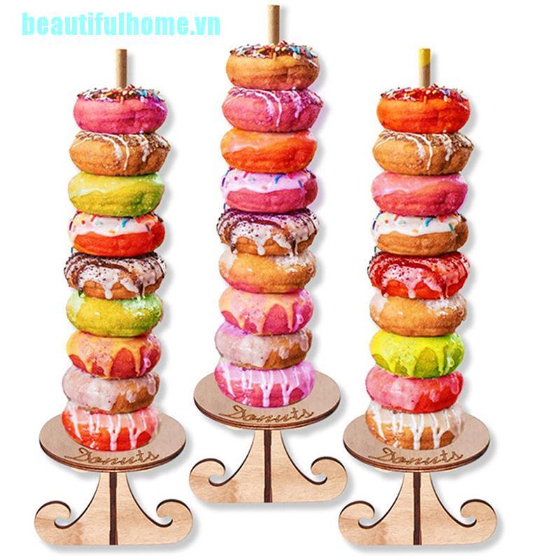 Kệ Gỗ Trưng Bày Bánh Donut