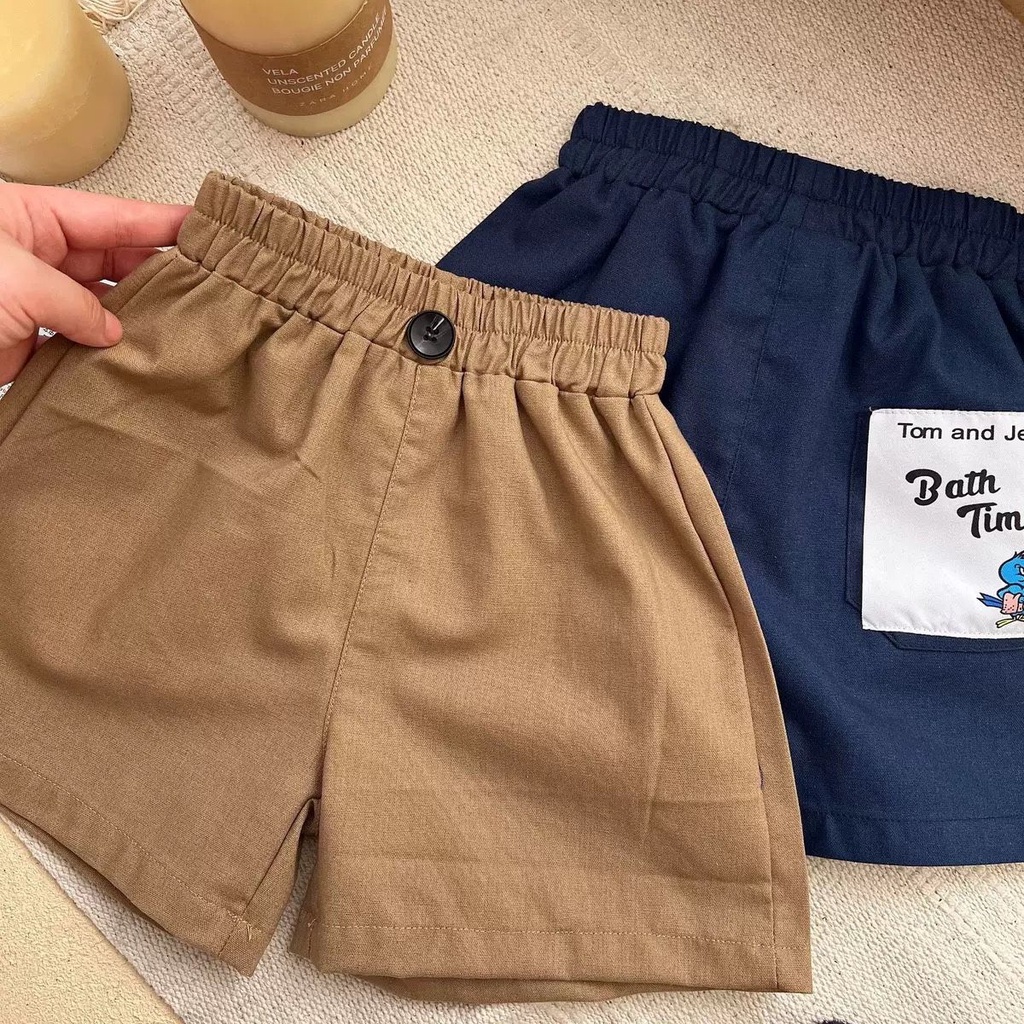 [Babycat Hàng Có Sẵn Bán Chạy Quần Short Phong Cách Nhật Bản Hàn Quốc Thời Trang Mùa Hè In Hình Hoạt Hình Dễ Phối Đồ Dành Cho Trẻ Em