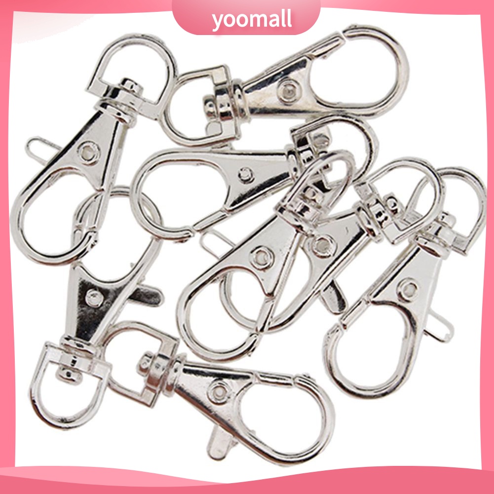 Bộ 10 cái móc khóa kim loại 38mm dùng làm trang sức thủ công