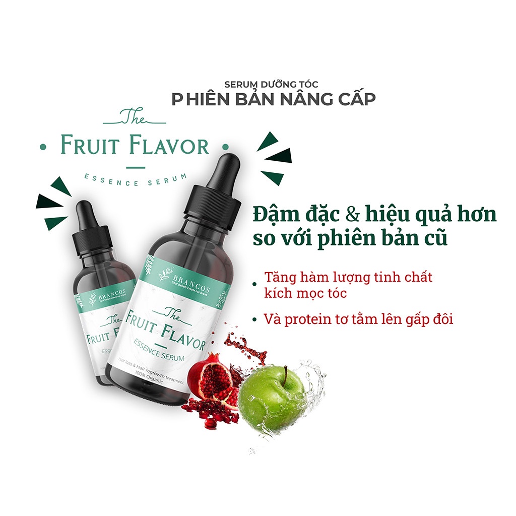 [Chính Hãng] Serum dưỡng tóc Fruit Flavor Essence Brancos 50ml - Kích thích mọc tóc, giúp tóc chắc khoẻ