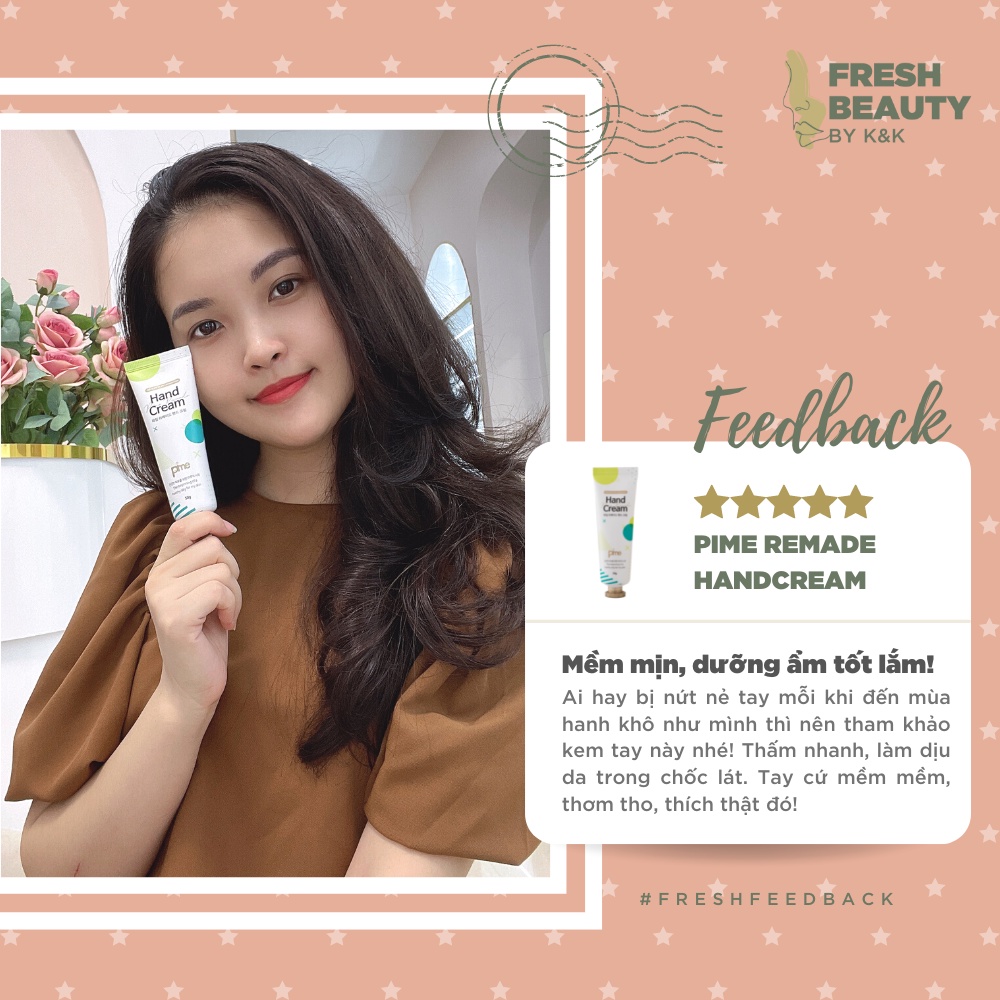 Kem dưỡng da tay Pime Remade Handcream làm mềm da, cải thiện nứt nẻ, khô ráp cho da trắng sáng mịn màng 50g
