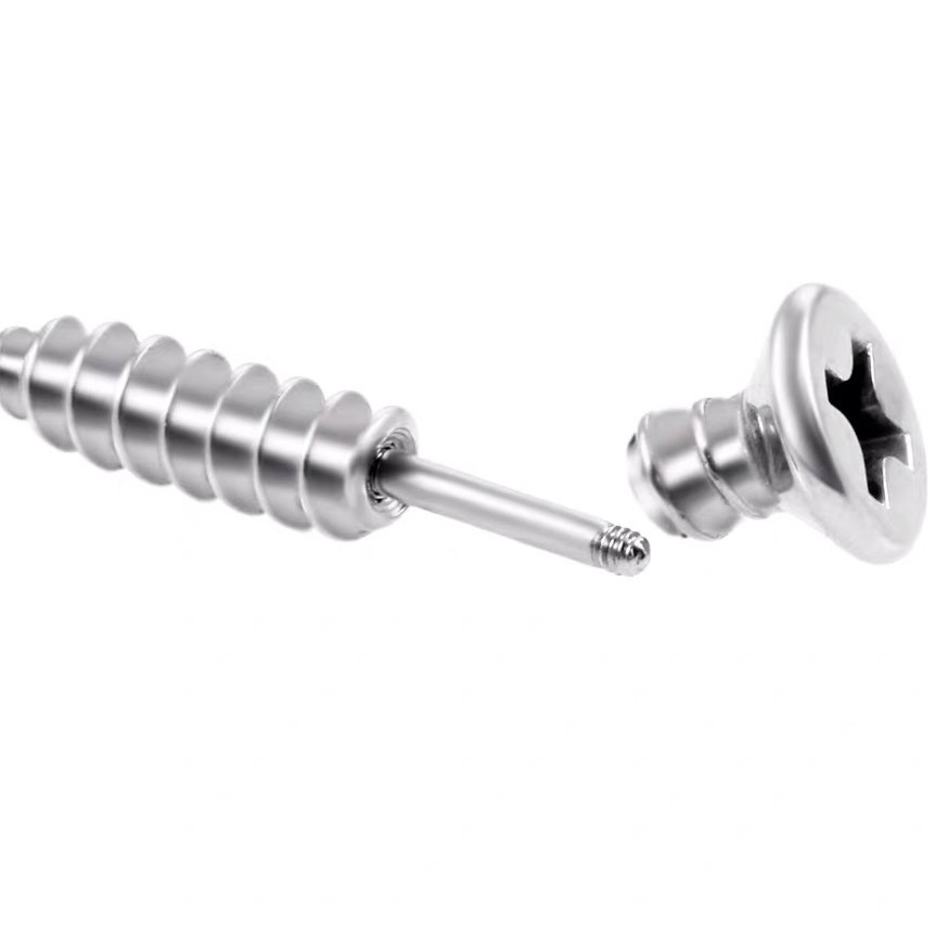 Punk Rock Screws Stud Earrings khuyên tai titan hình ốc vít không gỉ không đen không dị ứng cho nam nữ