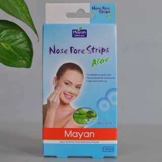 Lột Mụn Cám Lô Hội Mayan Nose Pore Strips Aloe Hộp 4 Miếng