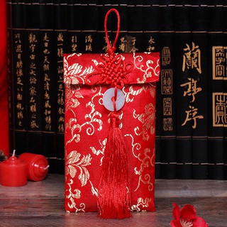 Bao lì xì với họa tiết rồng và chim phượng hoàng phong cách Trung Hoa Nk0302