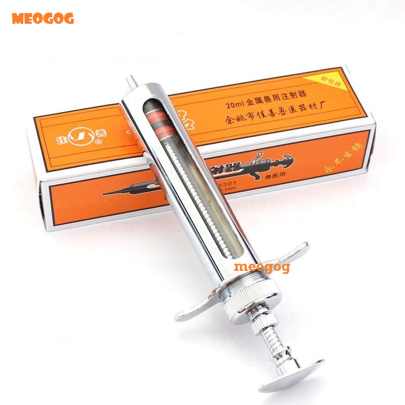 Xilanh inox 20ml JIASHAN (tiêm thuốc ,vắc xin cho gà, chó, mèo tiêm thuốc cho heo) MEOGOG