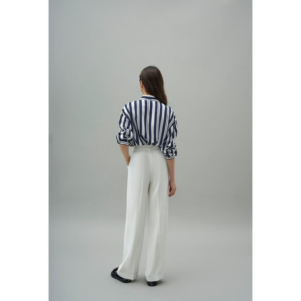 Áo sơ mi oversize MONO TALK kẻ sọc striped có túi hai bên T10015TK