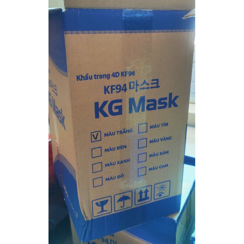 Sỉ 1 thùng khẩu trang 4D KG Mask KF94 60 túi 300 chiếc | BigBuy360 - bigbuy360.vn